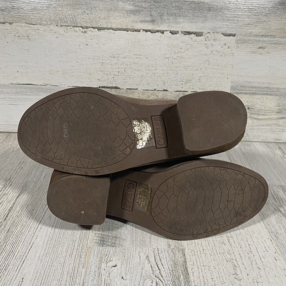 Carlos Santana Leighton Booties Taupe Suede Slouchy Ankle Boots Women's Size 7.5 - Picture 6 of 7